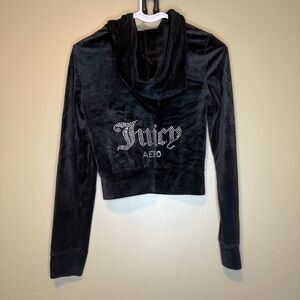 Black Juicy Couture x Aeropostale Bling Zip-Up Hoodie
